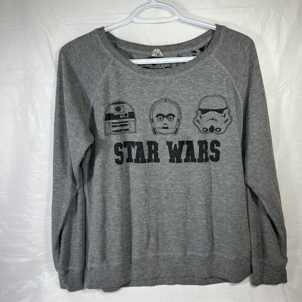 Vtg. Star Wars Woman’s Small/ Boys Large Grey Sweatshirt Reversible, Lucas Film